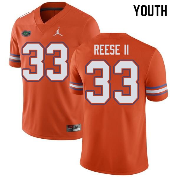 Youth NCAA Florida Gators David Reese II #33 Stitched Authentic Jordan Brand Orange College Football Jersey CNJ0165PV